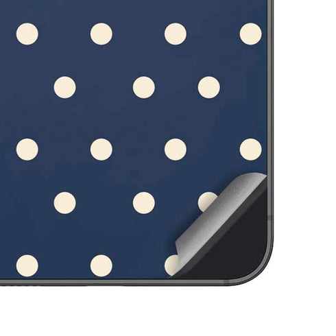Blue and Cream Polka Dots Galaxy A14 5G Skin